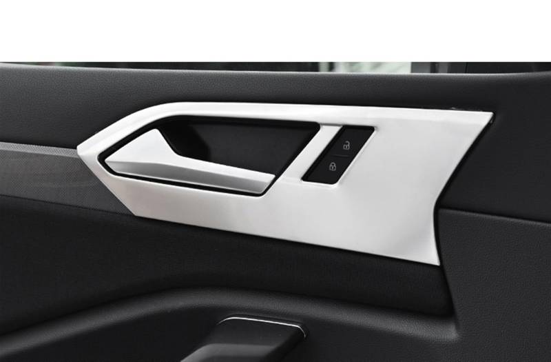 LAINGJINGMEI Auto Innere Armlehne Tür Schüssel Schutz Rahmen Abdeckung Innen Dekoration Kompatibel for VW MK7 2019 2020 2021 Zubehör(Silver A) von LAINGJINGMEI