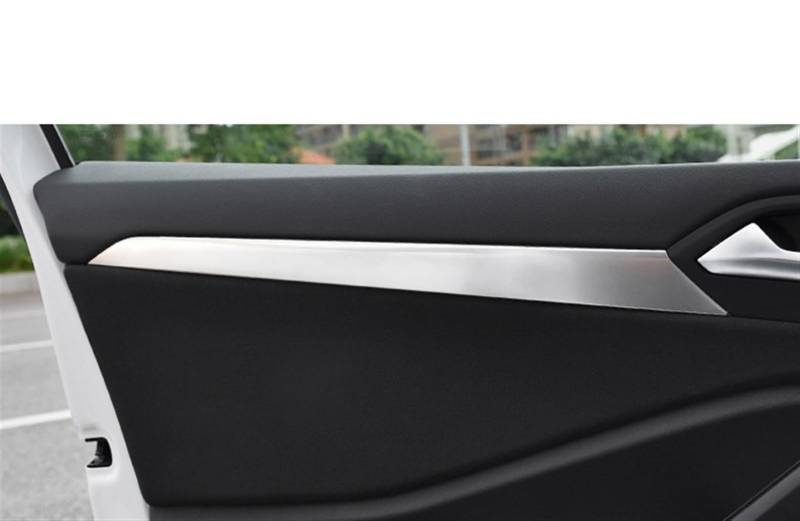 LAINGJINGMEI Auto Innere Armlehne Tür Schüssel Schutz Rahmen Abdeckung Innen Dekoration Kompatibel for VW MK7 2019 2020 2021 Zubehör(Silver B) von LAINGJINGMEI