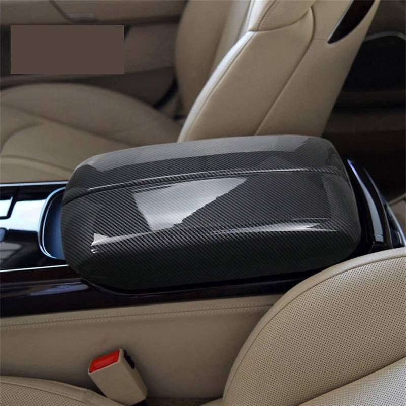 LAINGJINGMEI Auto Mittelkonsole Aufräumen Armlehne Box Panel Dekoration Abdeckung Aufkleber Kompatibel for Audi A8 D4 4H 2011-2017 Carbon Faser Auto Zubehör von LAINGJINGMEI