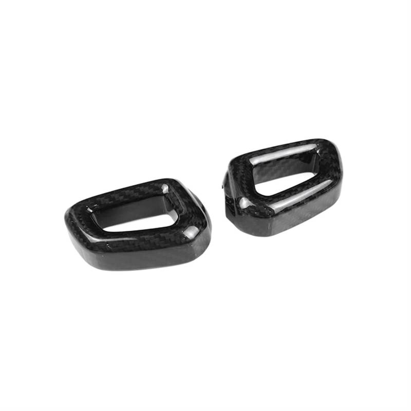 LAINGJINGMEI Auto-Schaltknauf-Abdeckung, kompatibel for Volvo XC60 S90 C40 XC90 V90 2022, Kohlefaser-Zubehör, Innenverkleidungsaufkleber (schwarz) von LAINGJINGMEI