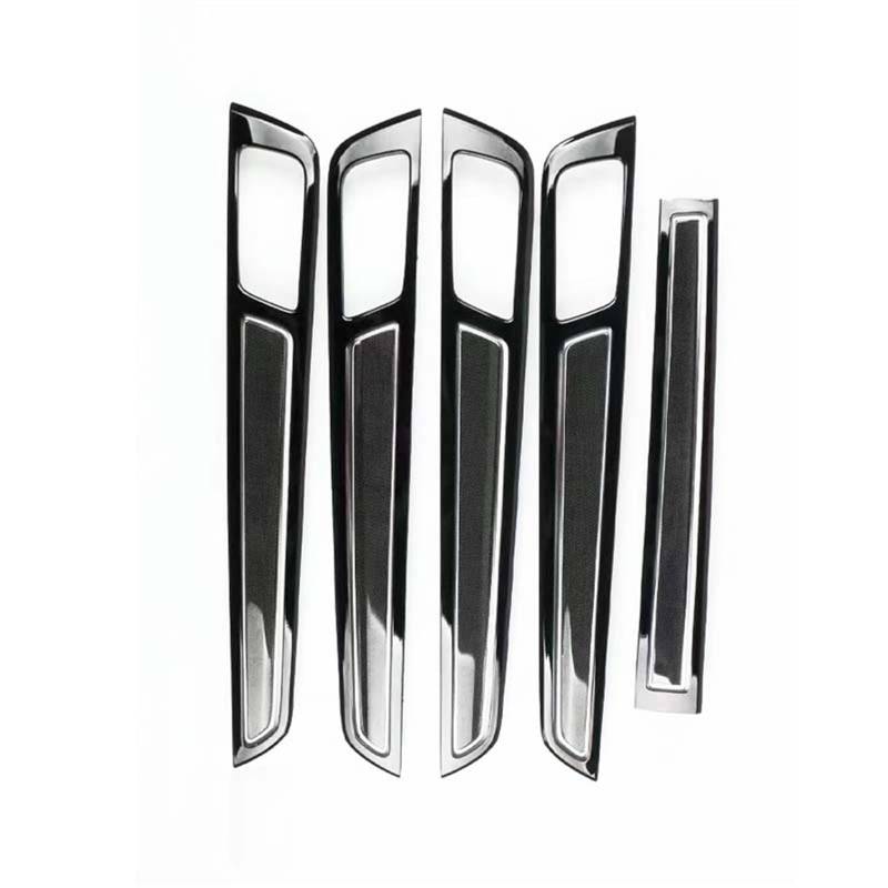 LAINGJINGMEI Carbon Faser/Silber Kompatibel for Porsche Cayenne 2018-2023 Auto Tür Innen Tür Panel Abdeckung Trim Aufkleber Auto Zubehör von LAINGJINGMEI