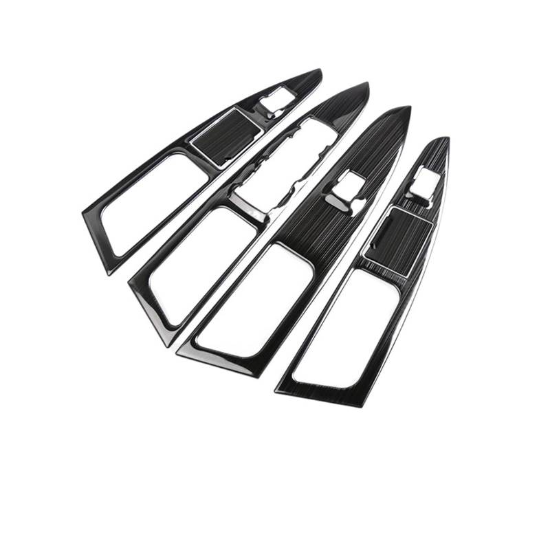 LAINGJINGMEI Edelstahl Tür Armlehne Glas Lift Schalter Panel Aufkleber Fenster Dekoration Auto Styling Kompatibel for Fusion Mondeo 2013-2020(StyleA with Ashtray) von LAINGJINGMEI