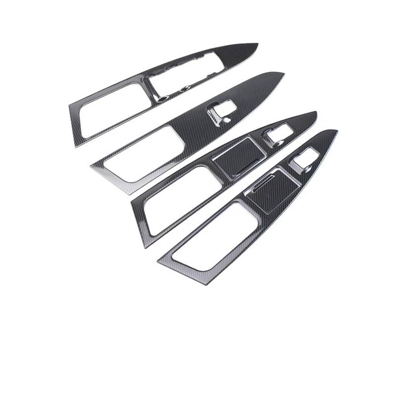 LAINGJINGMEI Edelstahl Tür Armlehne Glas Lift Schalter Panel Aufkleber Fenster Dekoration Auto Styling Kompatibel for Fusion Mondeo 2013-2020(StyleB with Ashtray) von LAINGJINGMEI