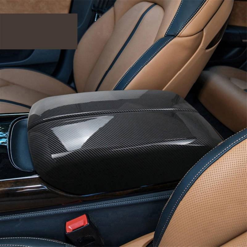 LAINGJINGMEI Kohlefaser-Auto-Styling Mittelkonsole aufräumen Armlehne Box Panel Cover Aufkleber Trim kompatibel for Audi A8 D4 4H S8 2011–2017 Zubehör von LAINGJINGMEI