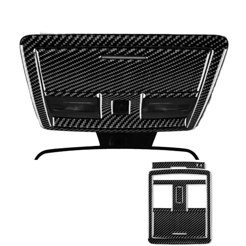 LAINGJINGMEI Kohlefaser-kompatibel for Dodge Magnum Charger 2008 2009 2010 Zubehör Innenverkleidung Auto-Über-Kopf-Konsole Dach-Leselicht-Aufkleber(Black Carbon) von LAINGJINGMEI