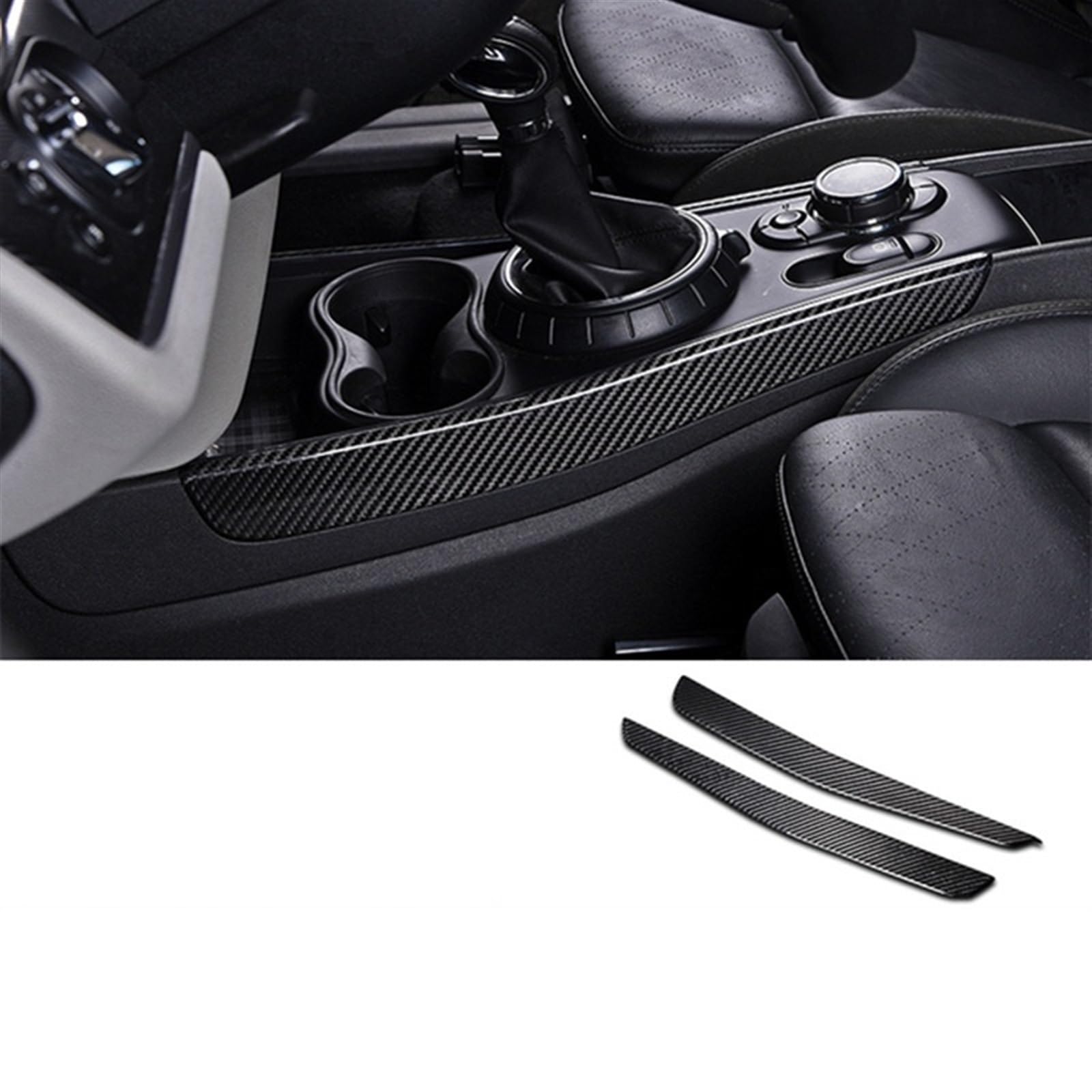 LAINGJINGMEI Kompatibel for BMW MIN Cooper S ONE F60 Countryman Clubman Cabrio INNENAUSSTATTUNG ZUBEHÖR Carbon Fiber Trim(Rear CF-01,1_F60 After 2018 FBT) von LAINGJINGMEI