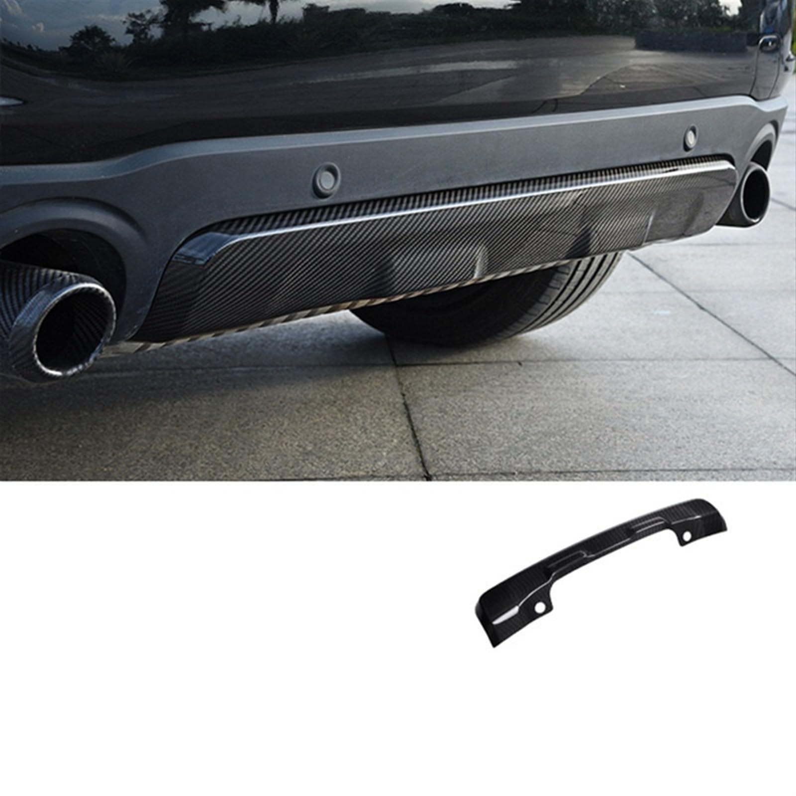 LAINGJINGMEI Kompatibel for BMW MIN Cooper S ONE F60 Countryman Clubman Cabrio INNENAUSSTATTUNG ZUBEHÖR Carbon Fiber Trim(Rear CF-08,1_F60 After 2018 FBT) von LAINGJINGMEI