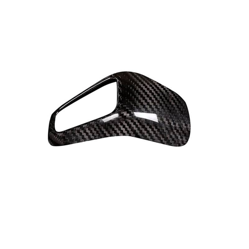 LAINGJINGMEI Kompatibel for Porsche Cayenne 2018 2019 2020 2021 2022 2023 Real Carbon Fiber Auto Schaltknauf Trim Abdeckung Aufkleber Auto Zubehör(Carbon Fiber1) von LAINGJINGMEI