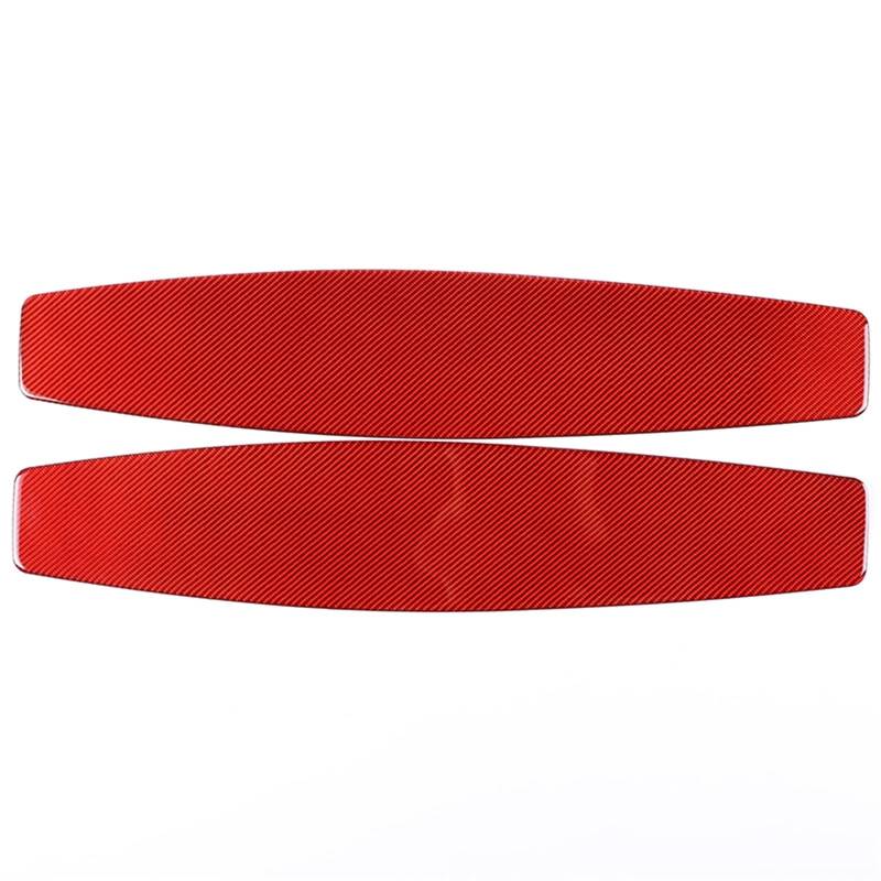 LAINGJINGMEI Kompatibel for Porsche Taycan 2019-2022 Weiche Carbon Faser Auto Vordersitz Hinten Zurück Panel Trim Aufkleber Dekoration Auto zubehör(Red) von LAINGJINGMEI