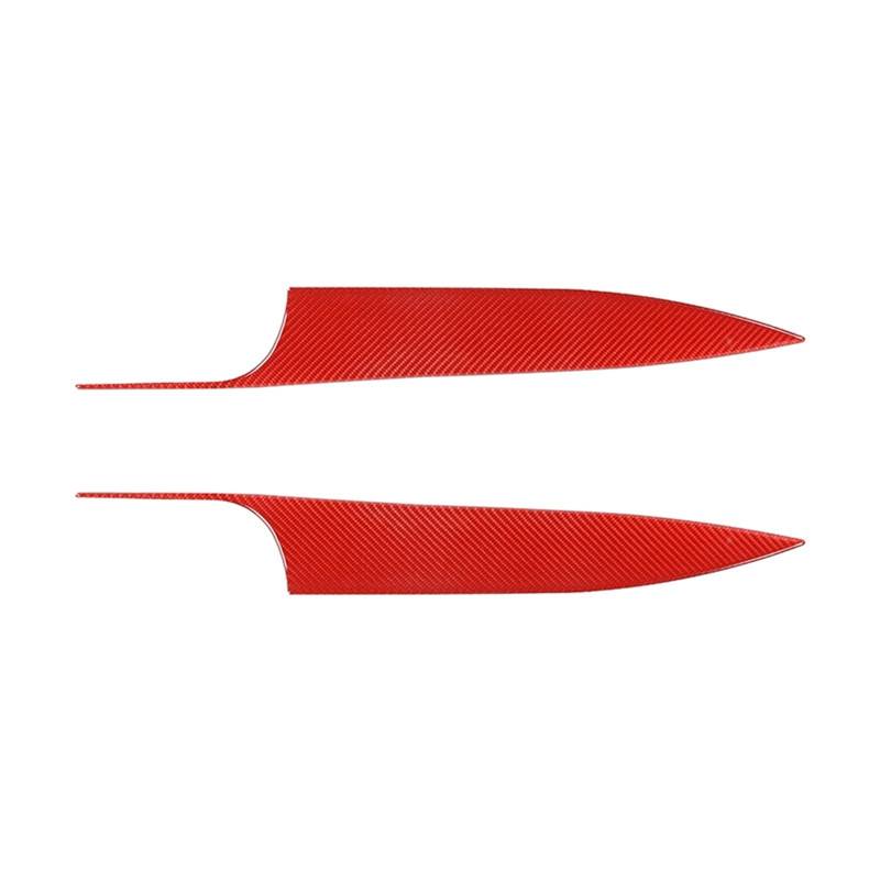 LAINGJINGMEI Weichen Carbon Auto Tür Armlehne Panel Griff Dekoration Aufkleber Kompatibel for Camaro 2012-2015 Innen Zubehör(Red) von LAINGJINGMEI