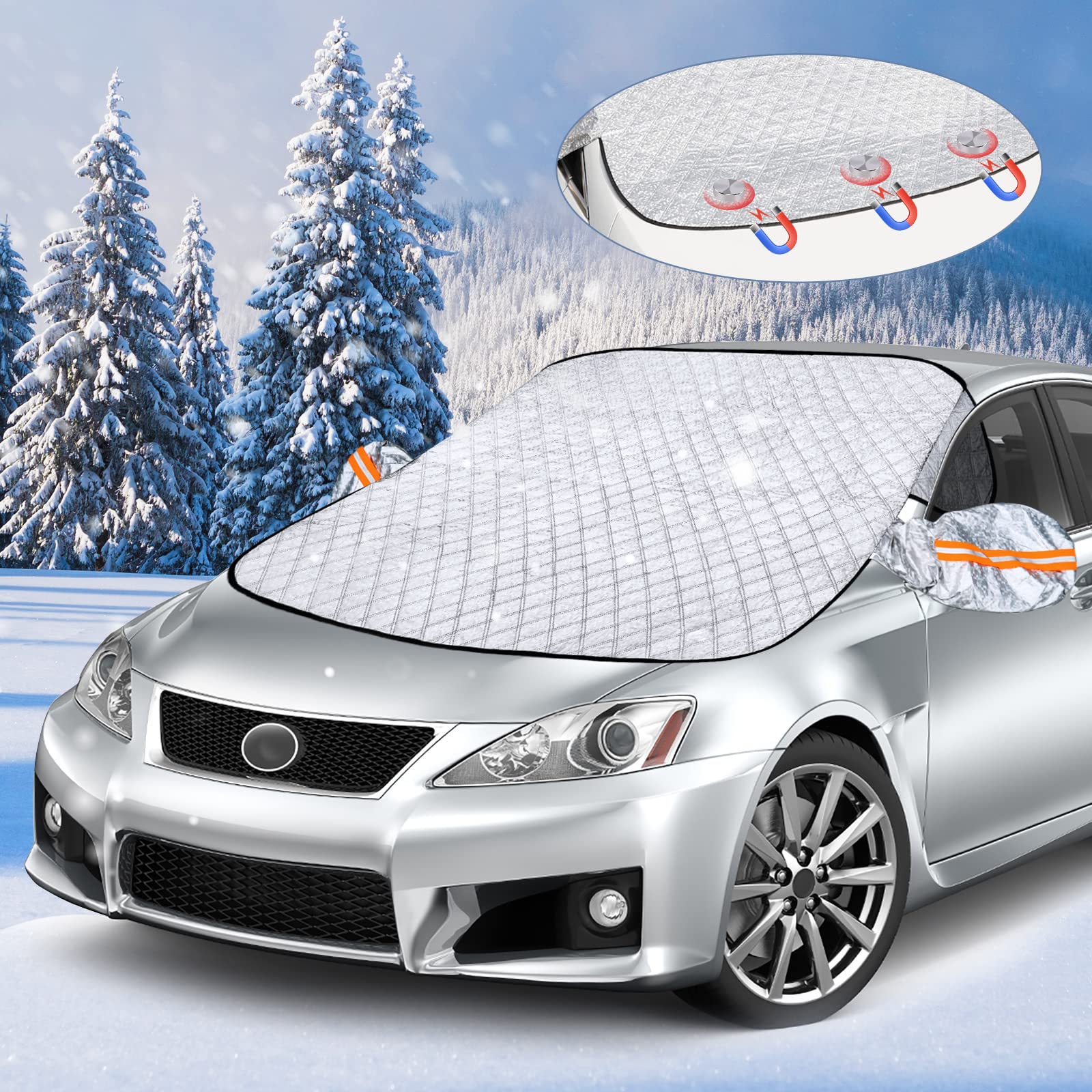 LAMA Auto Frontscheibenabdeckung 165 x 145cm Magnet Eisschutzfolie Sonnenschutz für Frontscheiben Abnehmbar Autoscheibenabdeckung Faltbare Scheibenabdeckung gegen Sonne EIS Schnee Frost Staub LAMA Auto Frontscheibenabdeckung 165 x 145cm Magnet Eisschutzfolie Sonnenschutz für Frontscheiben Abnehmbar Autoscheibenabdeckung Faltbare Scheibenabdeckung gegen Sonne EIS Schnee Frost Staub von LAMA