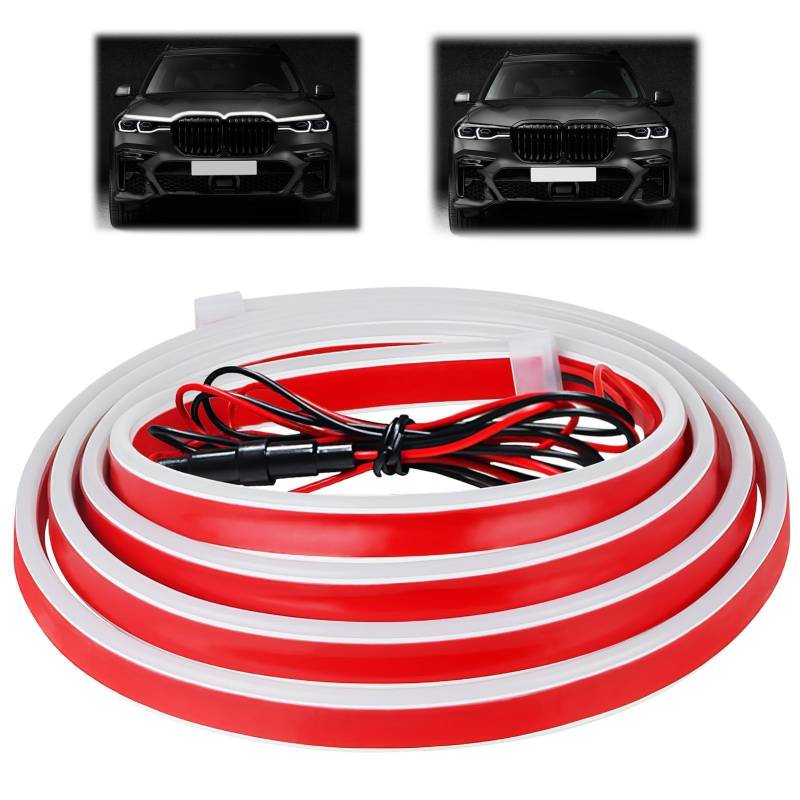 LANAFAY LED Tagfahrlicht 160cm, LED Tagfahrlicht 10-16V, Car Hood Light Strip Flexible Waterproof, Decorative Light Bar, LED Strip Auto für Autos, SUVs, LKWs von LANAFAY