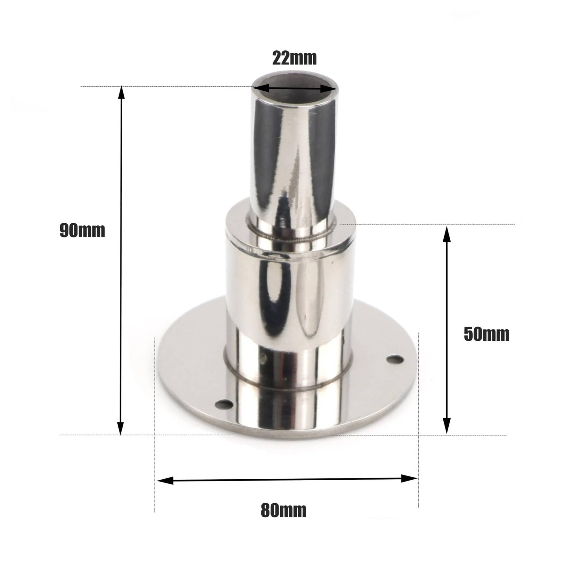 22mm/24mm Edelstahl Thru Rumpf Auspuff Fitting Rohr Rohr Buchse Hardware Teil Luft Diesel Heizung Fit for Auto Boot Lkw(Straight 22mm) von LANAPPTLTG