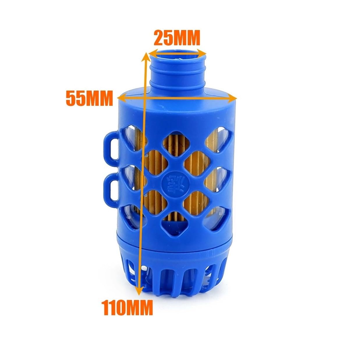 25mm Luft Diesel Standheizung Ansaugfilter Schalldämpfer ABS Passend for Auto LKW VAN Camper Blau/Orange(Blue) von LANAPPTLTG