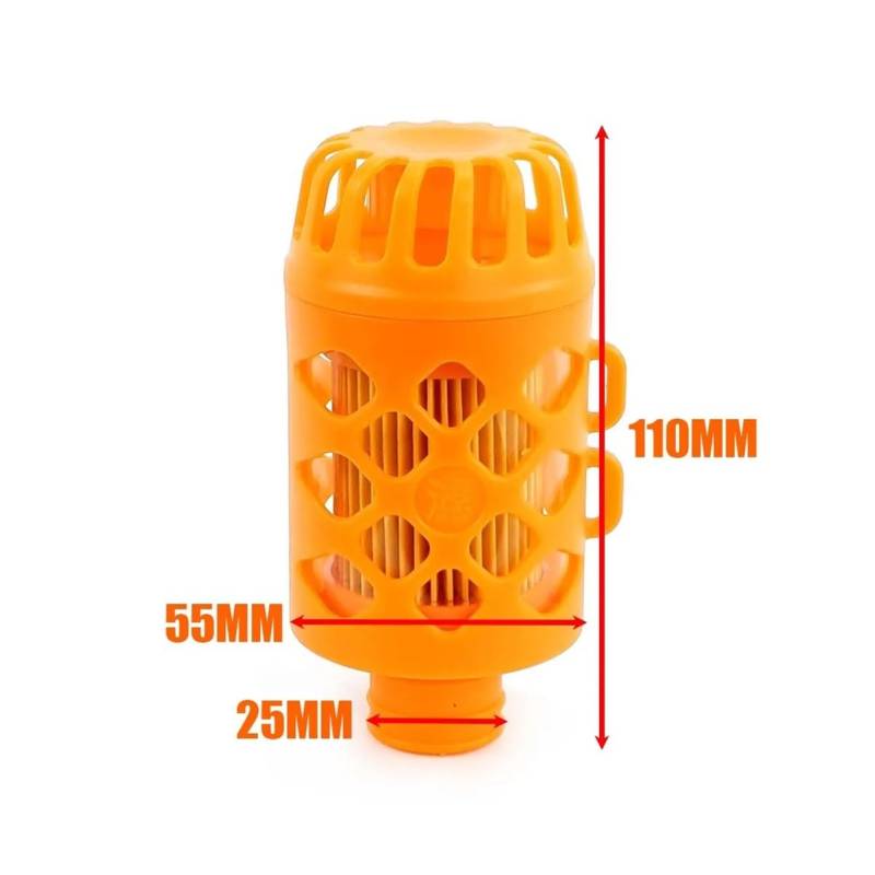 25mm Luft Diesel Standheizung Ansaugfilter Schalldämpfer ABS Passend for Auto LKW VAN Camper Blau/Orange(Orange) von LANAPPTLTG