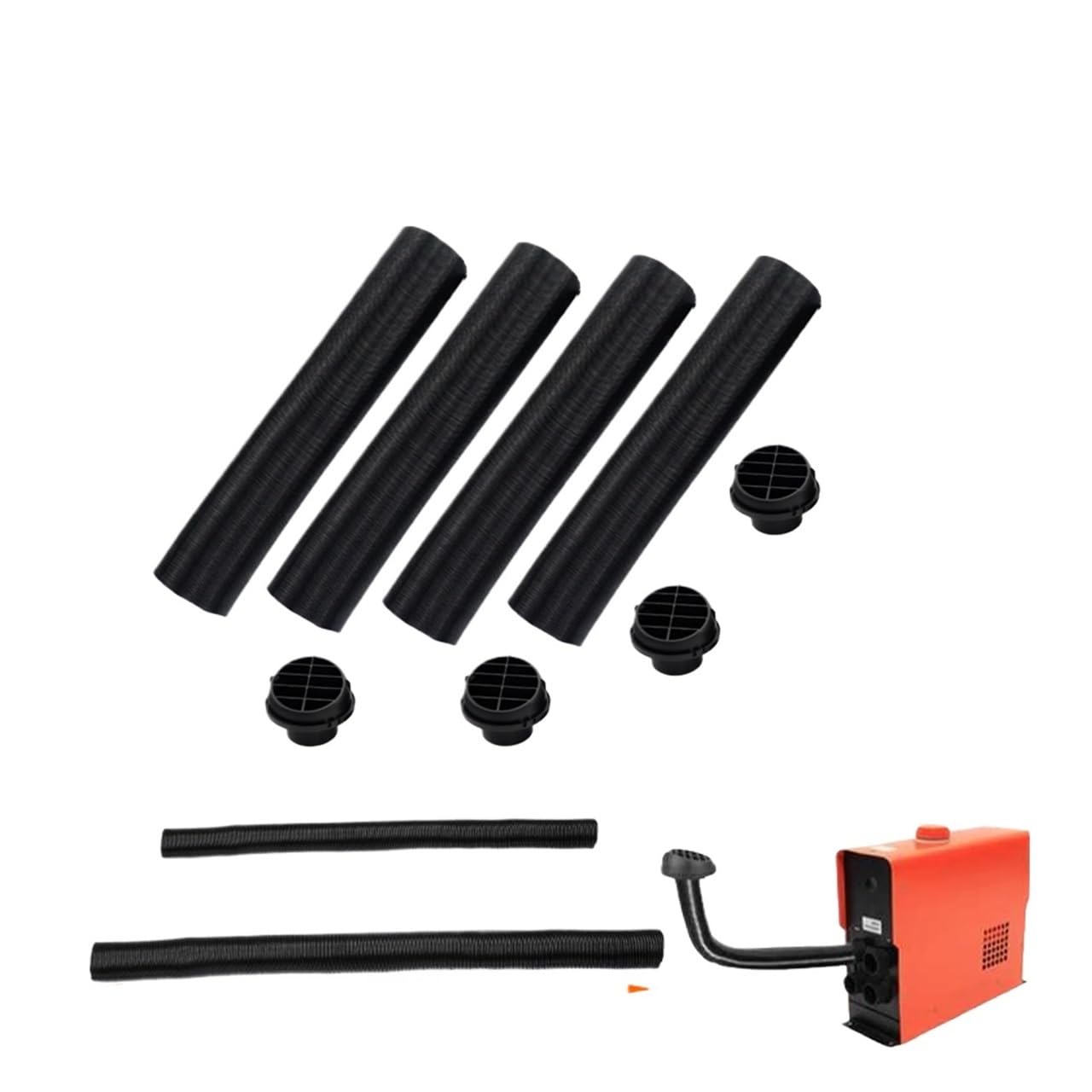 42/60/75mm Auto Heizung TY Rohr Kanal Warmluftauslass Schwarz Passend for Webasto Eberspacher Propex Parkplatz Dieselheizung(4x42mm pipe n outlet) von LANAPPTLTG