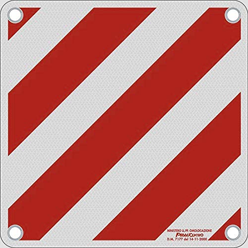 LANCO Automotive Vematro - Offizielle Warntafel für Italien mit Typengenehmigung, weiß/rot, 500x500mm aus stabilem Alu-Blech mit Ösen LANCO Automotive Vematro - Offizielle Warntafel für Italien mit Typengenehmigung, weiß/rot, 500x500mm aus stabilem Alu-Blech mit Ösen von Lanco Automotive