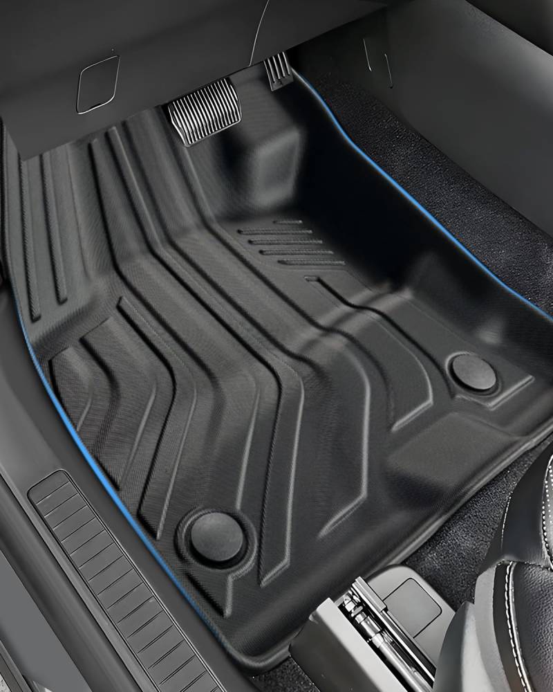 LANGBEAN Fußmatten für Ford Kuga MK3 PHEV 2025 2024 2023 2022 2021 2020, Fussmatten Original Kuga 3 Plug-In Hybrid aus TPE mit Hohem Rand, Rutschfestes und Wasserdichtes Zubehör, Schwarz (3 Stück) von LANGBEAN