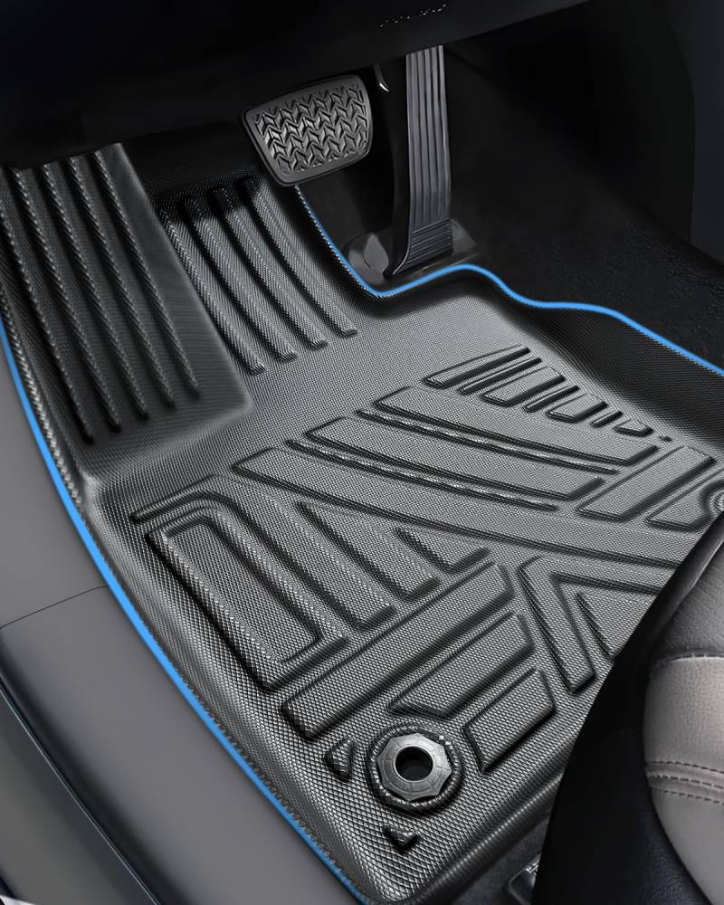 LANGBEAN Fußmatten für Toyota RAV4 PHEV Plug-in Hybrid 2019-2024 2025, Fussmatten Original RAV4 PHEV aus TPE mit Hohem Rand, Rutschfestes und Wasserdichtes Zubehör, Schwarz (3 Stück) von LANGBEAN