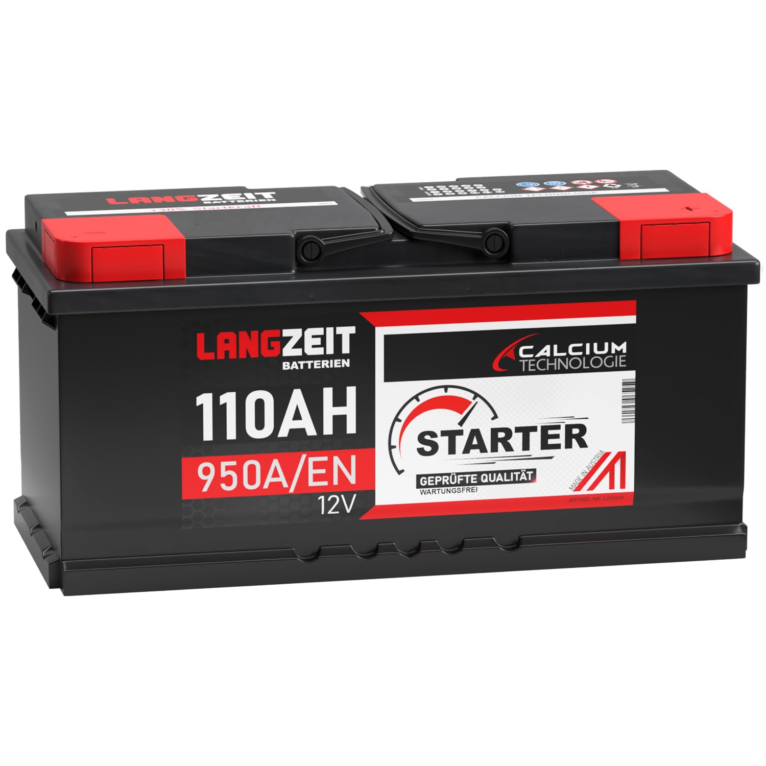 LANGZEIT Autobatterie 110Ah 12V 950A/EN Starterbatterie von LANGZEIT Batterien