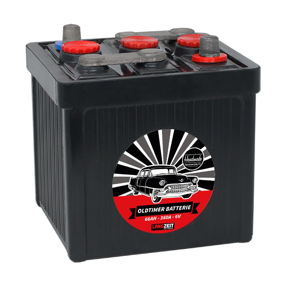 LANGZEIT Original Handarbeit 6V Oldtimer Batterie 66Ah 77Ah 84Ah Handmade (6V 66Ah) von LANGZEIT Batterien