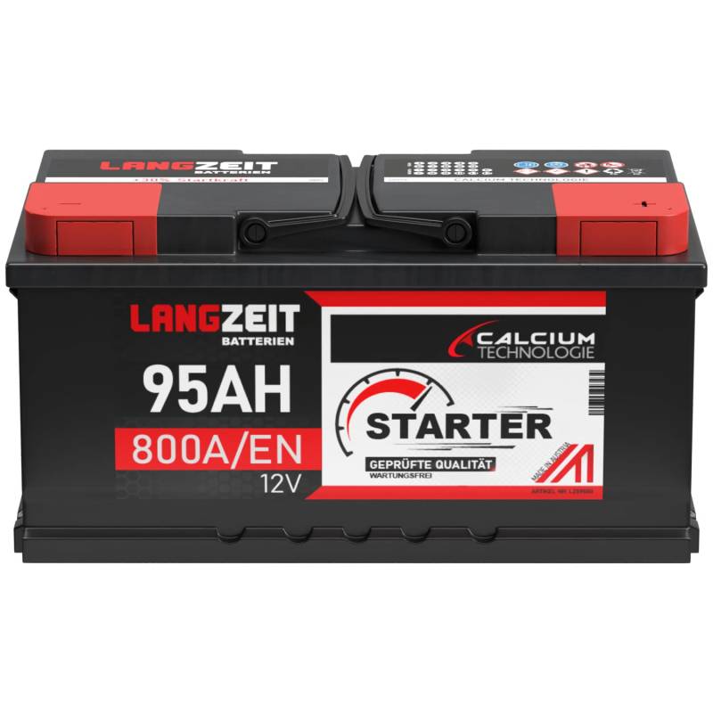 LANGZEIT Autobatterie 95AH 12V Batterie 30% mehr Startleistung ersetzt 100Ah 88Ah 90Ah 92Ah von LANGZEIT Batterien