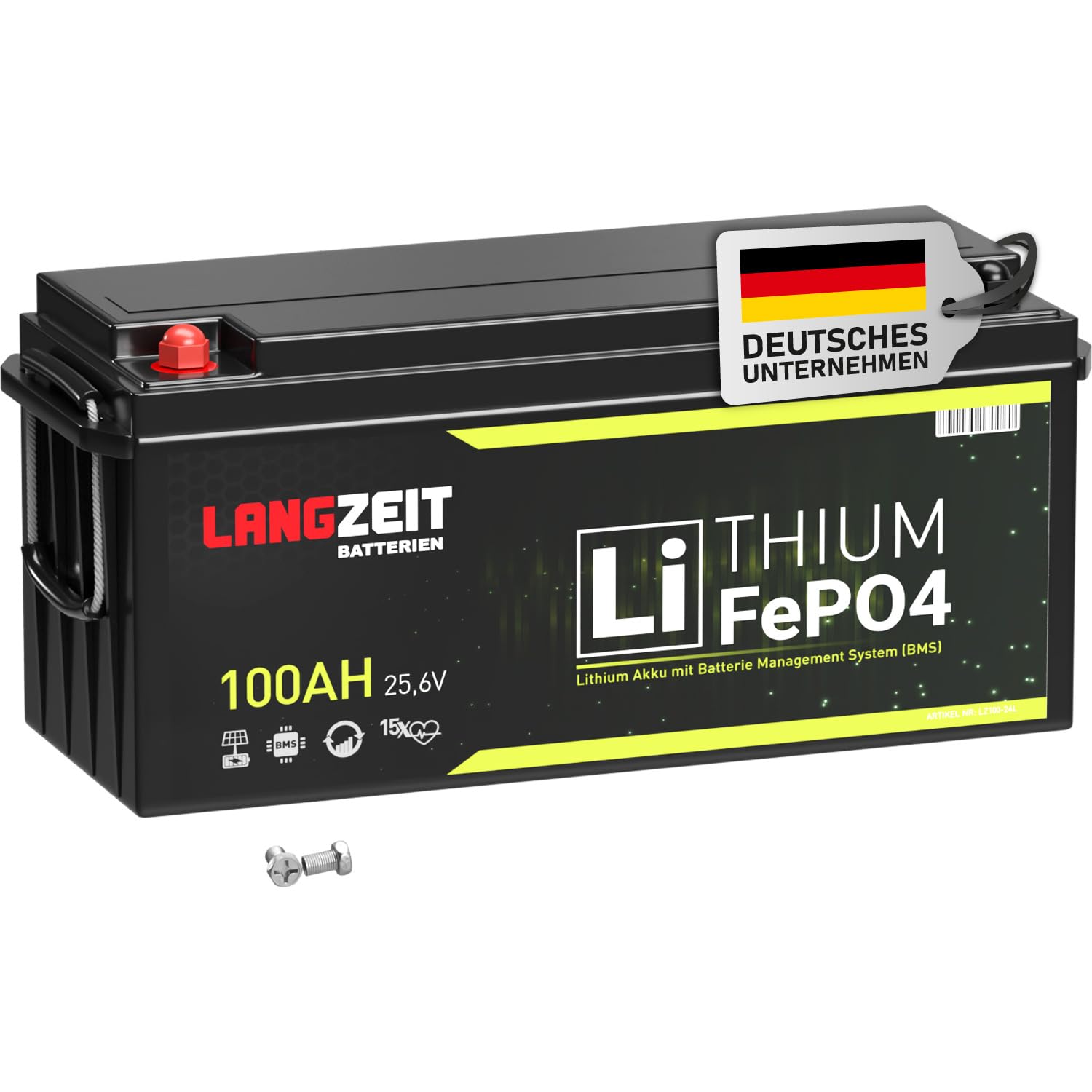 LANGZEIT LiFePO4 100Ah 24V Lithium Batterie Wohnmobil Batterie Solarbatterie Lithium Eisenphosphat Akku Solar Bootsbatterie Akku USV inkl. BMS LANGZEIT LiFePO4 100Ah 24V Lithium Batterie Wohnmobil Batterie Solarbatterie Lithium Eisenphosphat Akku Solar Bootsbatterie Akku USV inkl. BMS von LANGZEIT Batterien