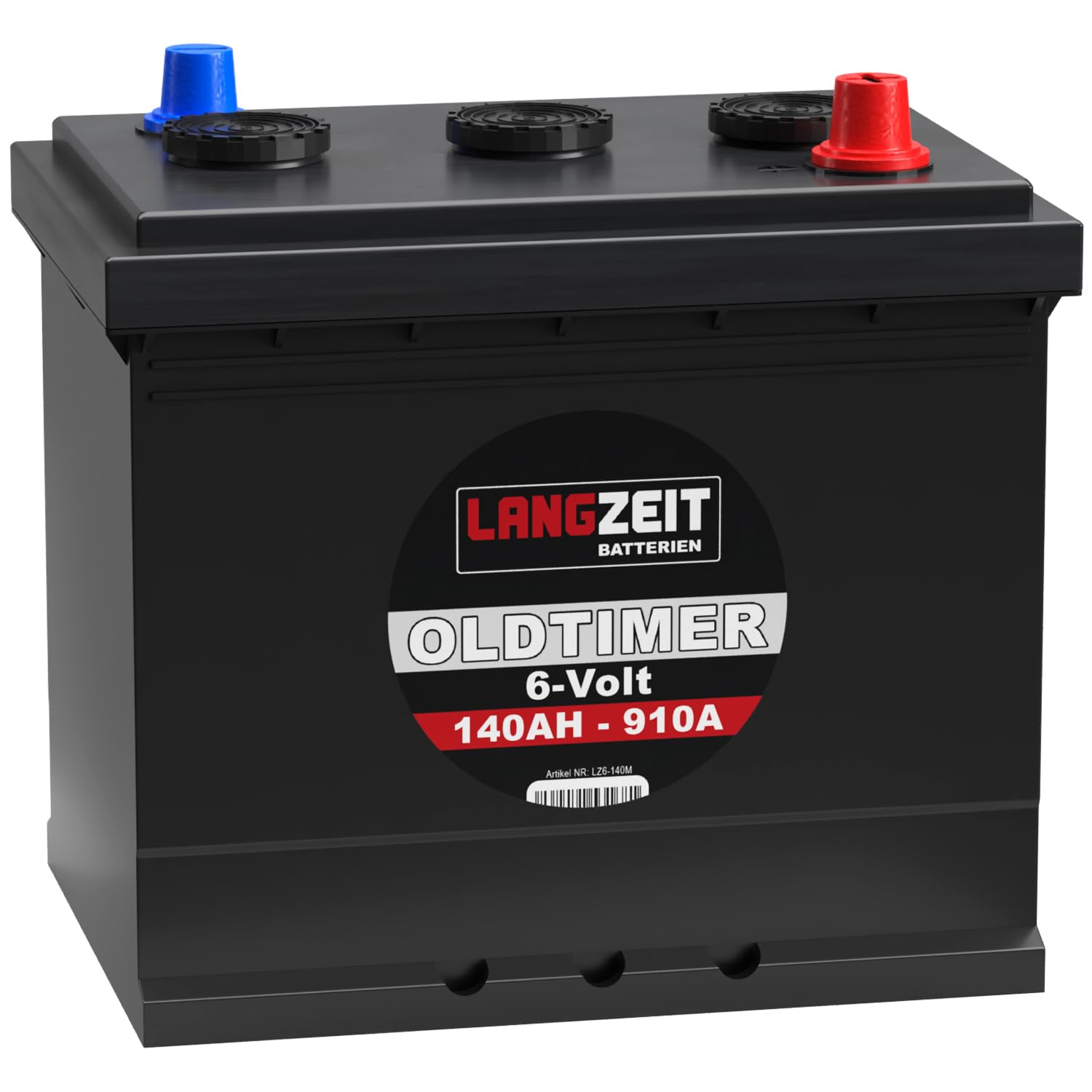 LANGZEIT Oldtimer Batterie 6V 140Ah Autobatterie Starterbatterie 6-Volt gefüllt & geladen einbaufertig LANGZEIT Oldtimer Batterie 6V 140Ah Autobatterie Starterbatterie 6-Volt gefüllt & geladen einbaufertig von LANGZEIT Batterien