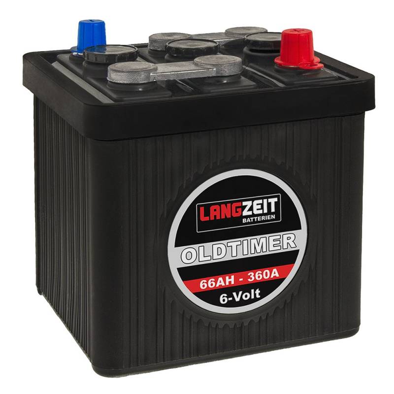LANGZEIT Oldtimer Batterie 6V 66Ah Autobatterie Starterbatterie 6 Volt 06611 von LANGZEIT Batterien