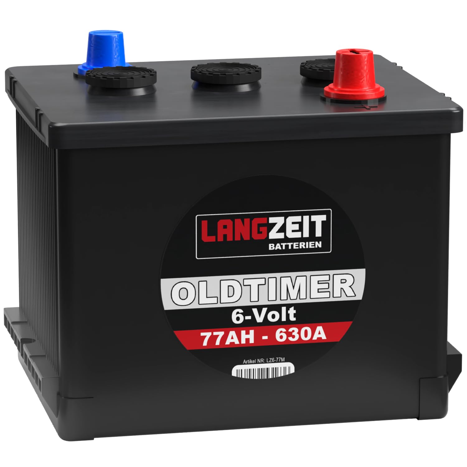 LANGZEIT Oldtimer Batterie 6V 77Ah Autobatterie Starterbatterie 6-Volt gefüllt & geladen einbaufertig LANGZEIT Oldtimer Batterie 6V 77Ah Autobatterie Starterbatterie 6-Volt gefüllt & geladen einbaufertig von LANGZEIT Batterien