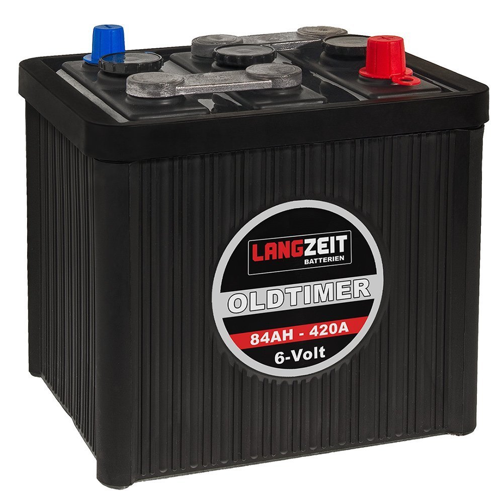 LANGZEIT Oldtimer Batterie 6V 84Ah Autobatterie Starterbatterie 6-Volt 08411 von LANGZEIT Batterien