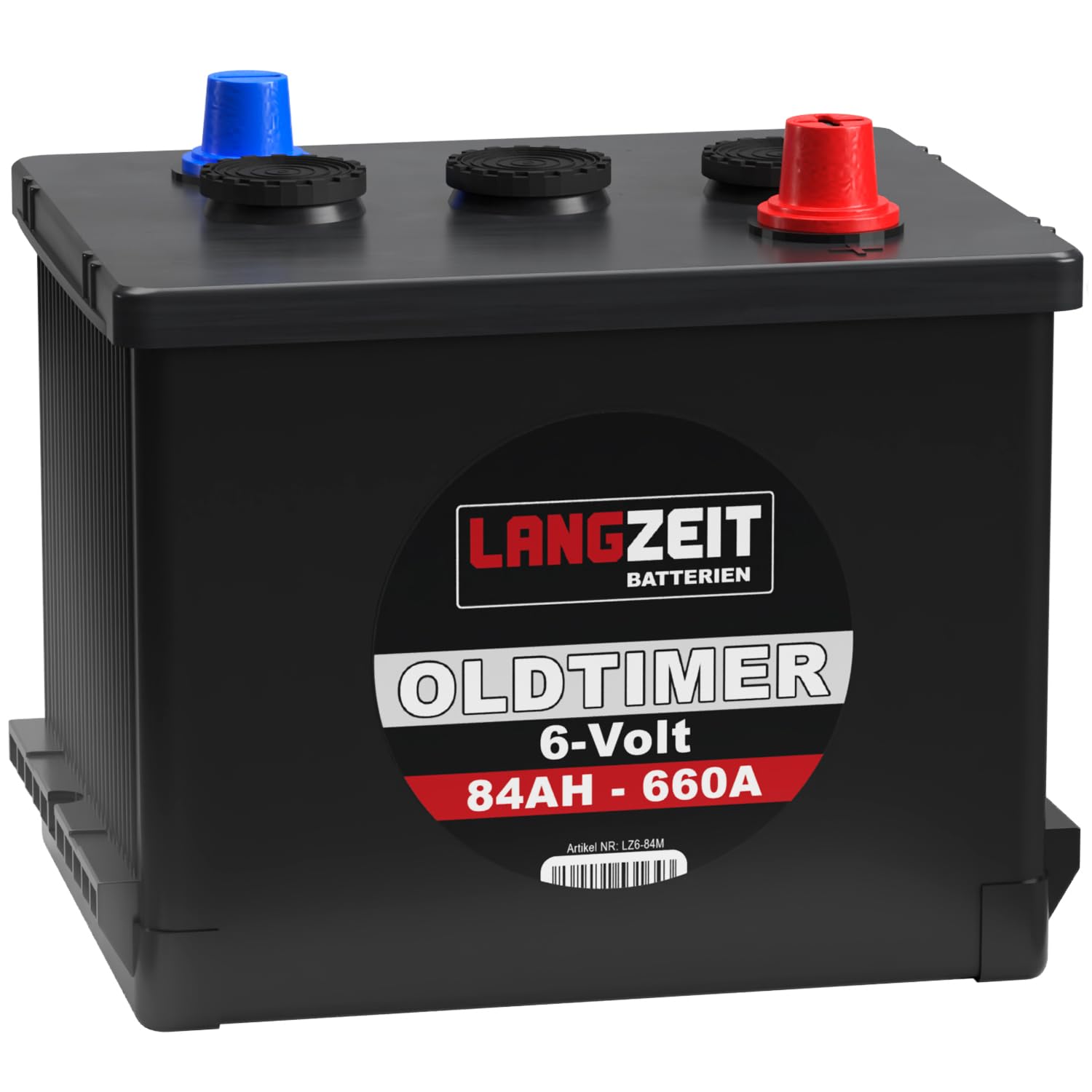 LANGZEIT Oldtimer Batterie 6V 84Ah Autobatterie Starterbatterie 6-Volt gefüllt & geladen einbaufertig LANGZEIT Oldtimer Batterie 6V 84Ah Autobatterie Starterbatterie 6-Volt gefüllt & geladen einbaufertig von LANGZEIT Batterien