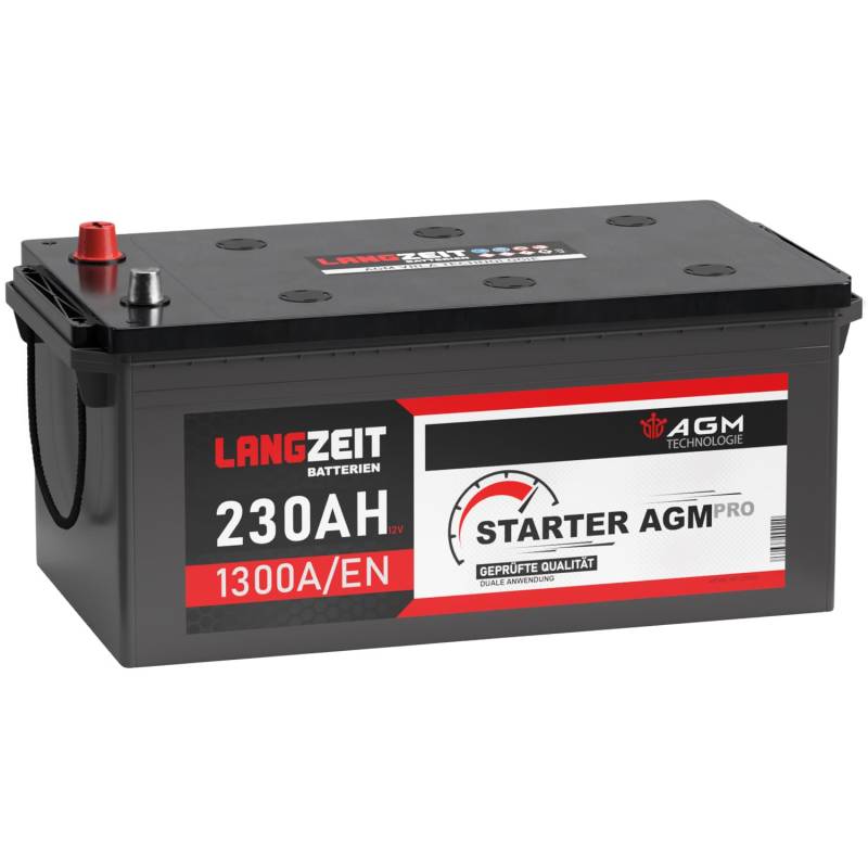 LKW Batterie 230Ah 12V AGM Batterie Starterbatterie statt 210Ah 220Ah 225Ah 240Ah Schlepper Traktor Batterie von LANGZEIT Batterien