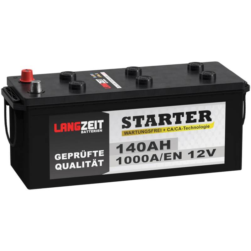 Langzeit LKW Batterie 12V 140Ah 1000A/EN Starterbatterie Schlepper Traktor statt 120Ah 125Ah 135Ah von LANGZEIT Batterien