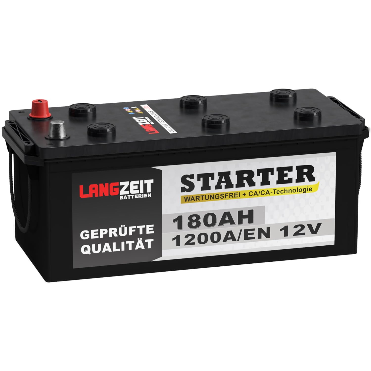 Langzeit LKW Batterie 12V 180Ah 1200A/EN Starterbatterie Schlepper Traktor statt 155ah 170Ah von LANGZEIT Batterien