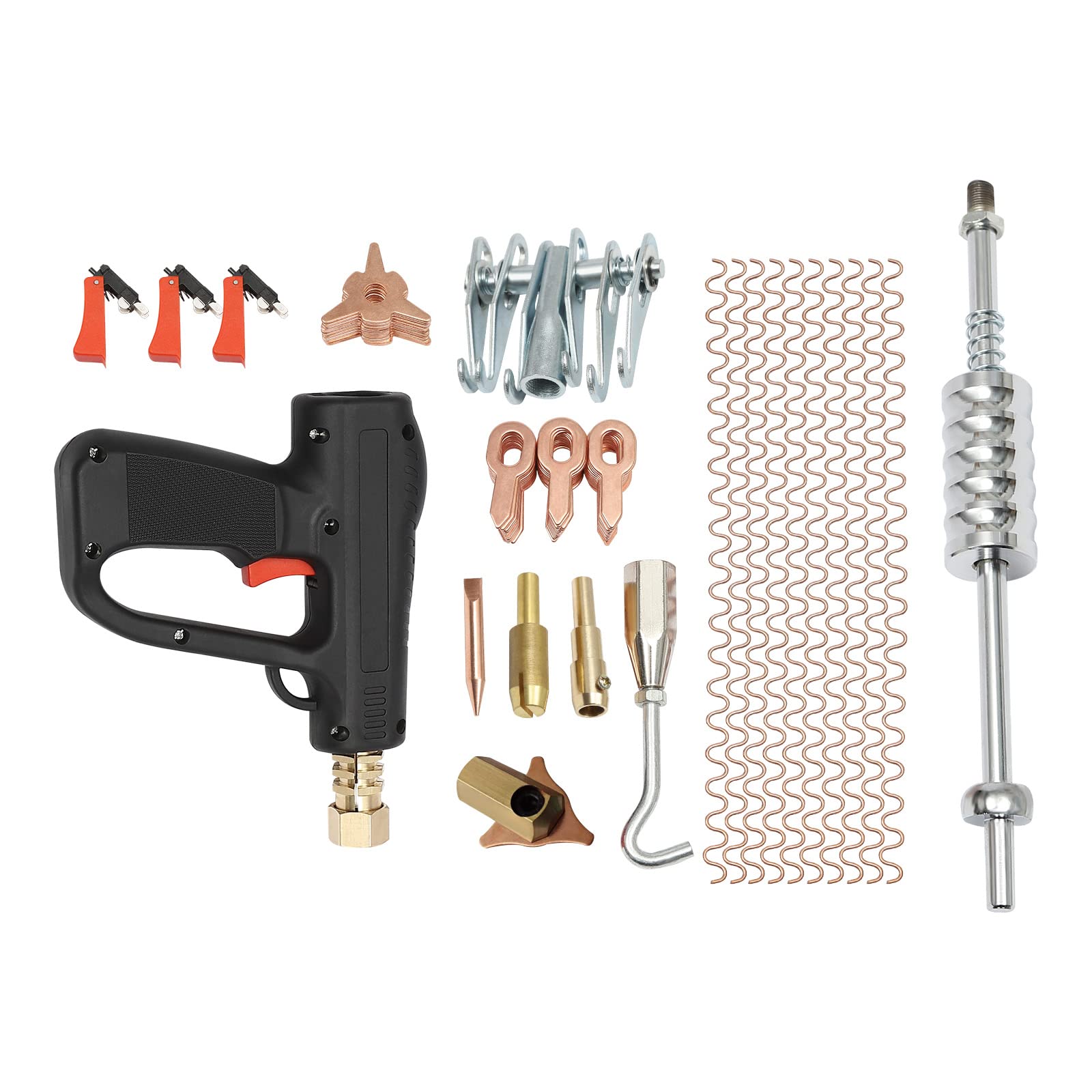 LANNADD 81 TLG Spotter-Zubehör Box, Ausbeulwerkzeug Karosserie Reparatur Ausbeul Kit Dellen Set, Autoreparatur Mit Dent Puller Slide Hammerpunktschweißpistole Dent Pulling Claw Hook LANNADD 81 TLG Spotter-Zubehör Box, Ausbeulwerkzeug Karosserie Reparatur Ausbeul Kit Dellen Set, Autoreparatur Mit Dent Puller Slide Hammerpunktschweißpistole Dent Pulling Claw Hook von LANNADD