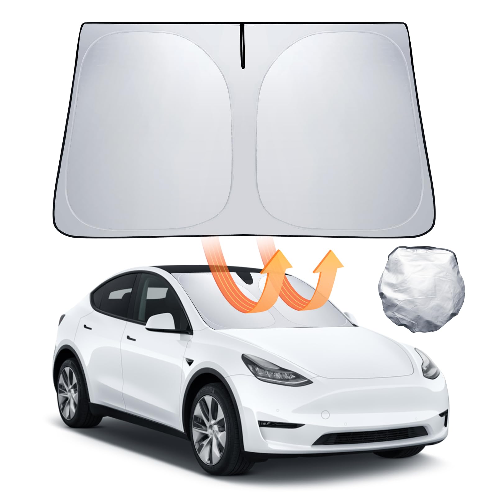 LANTU Sonnenschutz Frontscheibe für Tesla Model 3/Y Faltbarer Sonnenblende Schutz Abdeckun mit Aufbewahrungstasche UV-Strahlen Block Sonnenschirm Model 3/Y 2018-2025 Highland Juniper Zubehör LANTU Sonnenschutz Frontscheibe für Tesla Model 3/Y Faltbarer Sonnenblende Schutz Abdeckun mit Aufbewahrungstasche UV-Strahlen Block Sonnenschirm Model 3/Y 2018-2025 Highland Juniper Zubehör von LANTU