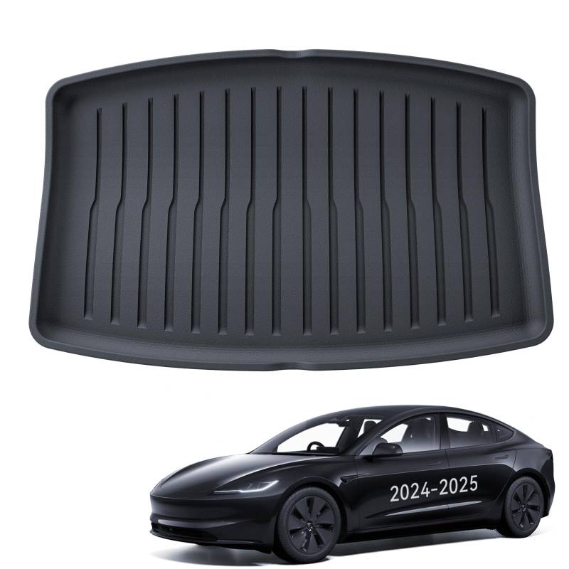 LANTU Untere Kofferraummatte für Tesla Model 3 2024-2025 Allwetter TPE Schutzmatte Untere Kofferraummatte rutschfest & Wasserdicht für Tesla Model 3 Highland Zubehör von LANTU