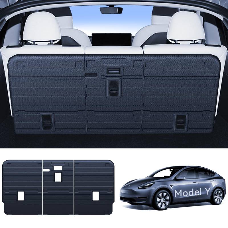 LANTU Zweite Sitzreihe Rückenbezug für Tesla Model Y 2020-2024 Allwetter TPE Sitzschutz Wasserdicht und rutschfest Rear Seat Cover Tesla Model Y Zubehör von LANTU