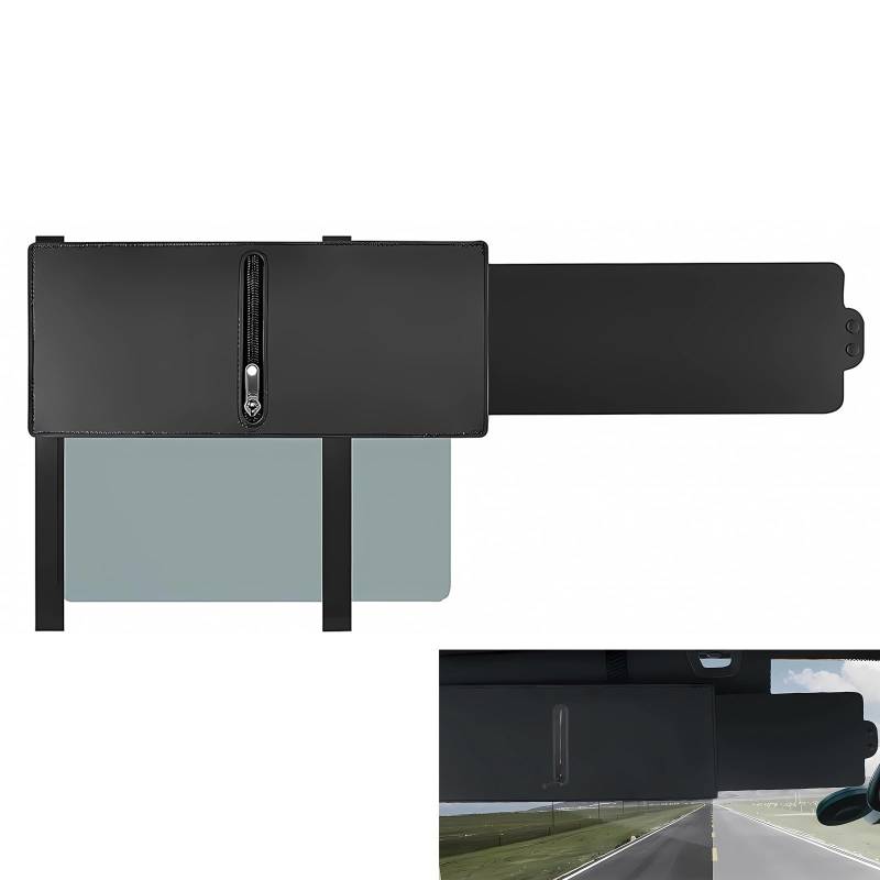 LANZLC Sonnenblende Verlängerung, Auto Visier Anti Blender, Sonnenblende Erweitern Einstellbar Anti UV, Sonnenblende Auto Universelle Verdunklung für Den Fahrer Beifahrer Auf den Vorderen Sitzen von LANZLC
