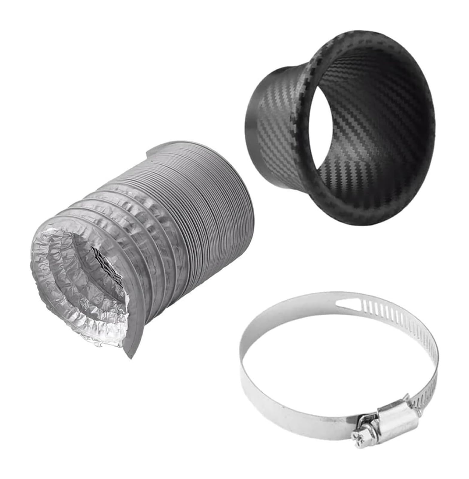 1 Set Auto Vorderen Stoßfänger Turbo Air Intake Rohr Turbine Trichter Kit Carbon Faser Stil Air Intake Rohr Kit Luftfilter Ansaugschlauch von LAPPGNGFYA