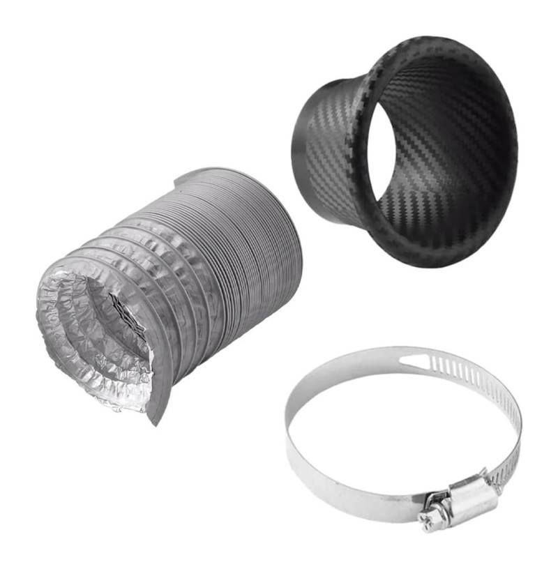 1 Set Auto Vorderen Stoßfänger Turbo Air Intake Rohr Turbine Trichter Kit Carbon Faser Stil Air Intake Rohr Kit Luftfilter Ansaugschlauch von LAPPGNGFYA