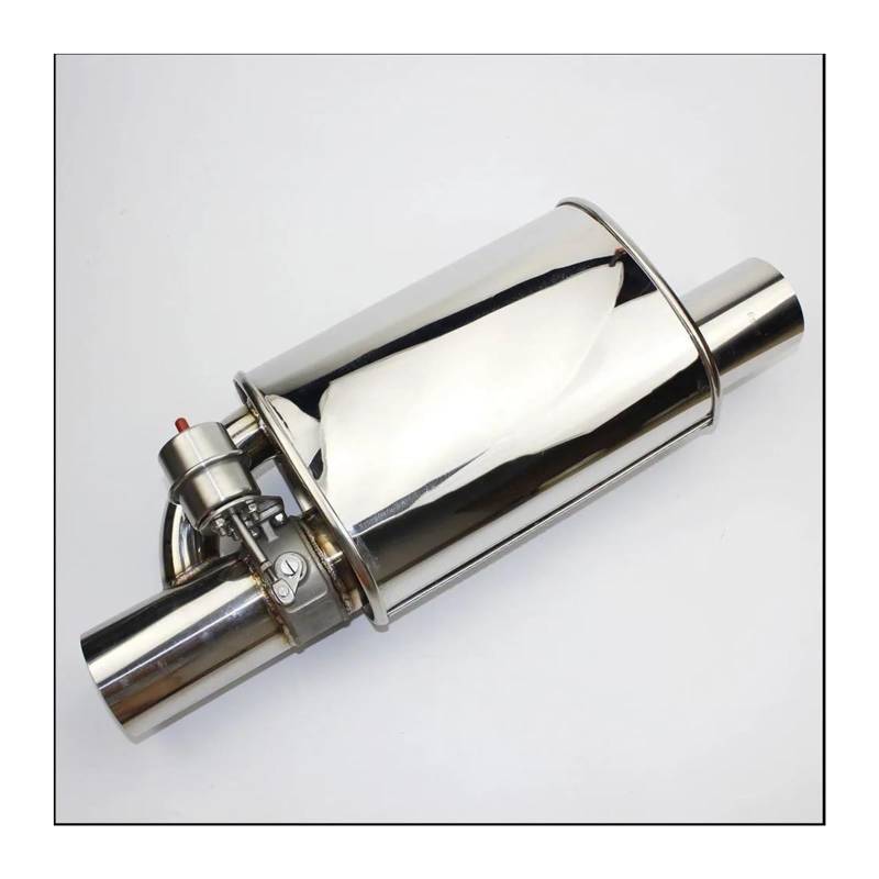 Endrohr Schalldämpfer 2,5" Auspuffanlage Edelstahl Elektrisches Abschaltventil Mit Elektronischem Fernbedienungsschalter Schalldämpferrohr(76mm) von LAPPGNGFYA