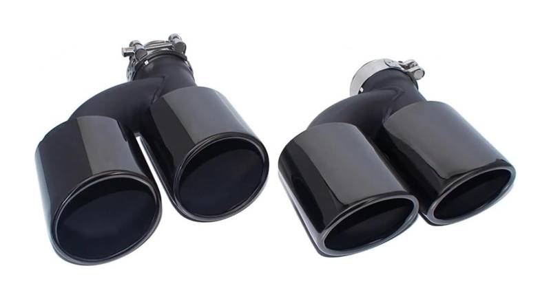 Endrohr Schalldämpfer 2 Stück 60 Mm Dual Out Edelstahl Auto Heckauspuff Schalldämpfer Spitze Düsenabdeckung Verkleidung Für A4 A5 A6 A7 Bis S4 S5 S6 S7 von LAPPGNGFYA