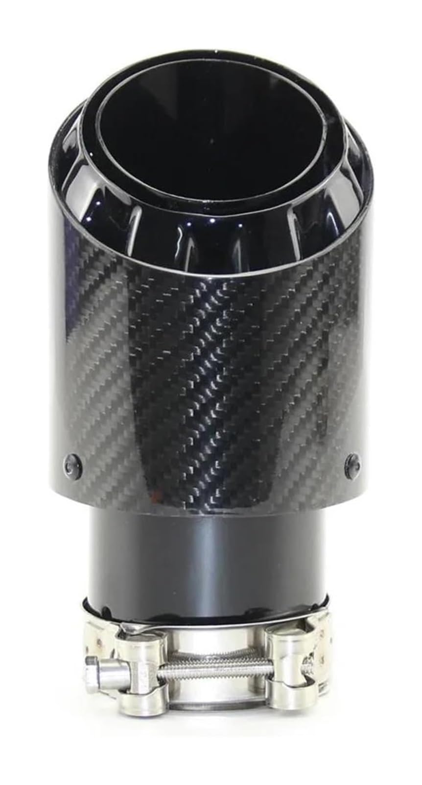 Endrohr Schalldämpfer Auspuffrohr Schalldämpfer Endrohr Edelstahl Mit Kohlefaser Schwarz 89/101/114mm Allgemeine Zwecke Auto Modifikationen 1Pcs(70mm out 89mm) von LAPPGNGFYA