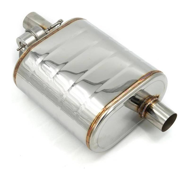 Endrohr Schalldämpfer Auspuffschalldämpfer Mit Ablassventil Edelstahl Elektrische Aussparung Fernbedienungssatz Universell 51 Mm 63 Mm 76 Mm(63MM Right Muffler) von LAPPGNGFYA