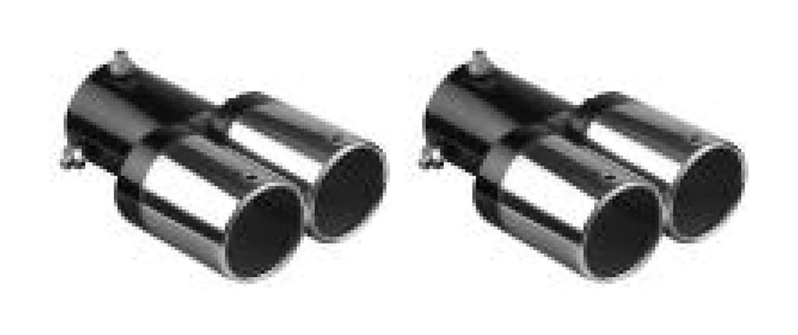 Endrohr Schalldämpfer Auto Auspuffblende Edelstahl Schalldämpfer Schräg Gerollt Rohrabdeckungen Zierleisten 63 Mm Doppelauslass 2 Oder 1 Stück Endrohr Schalldämpfer Auto Auspuffblende Edelstahl Schalldämpfer Schräg Gerollt Rohrabdeckungen Zierleisten 63 Mm Doppelauslass 2 Oder 1 Stück von LAPPGNGFYA