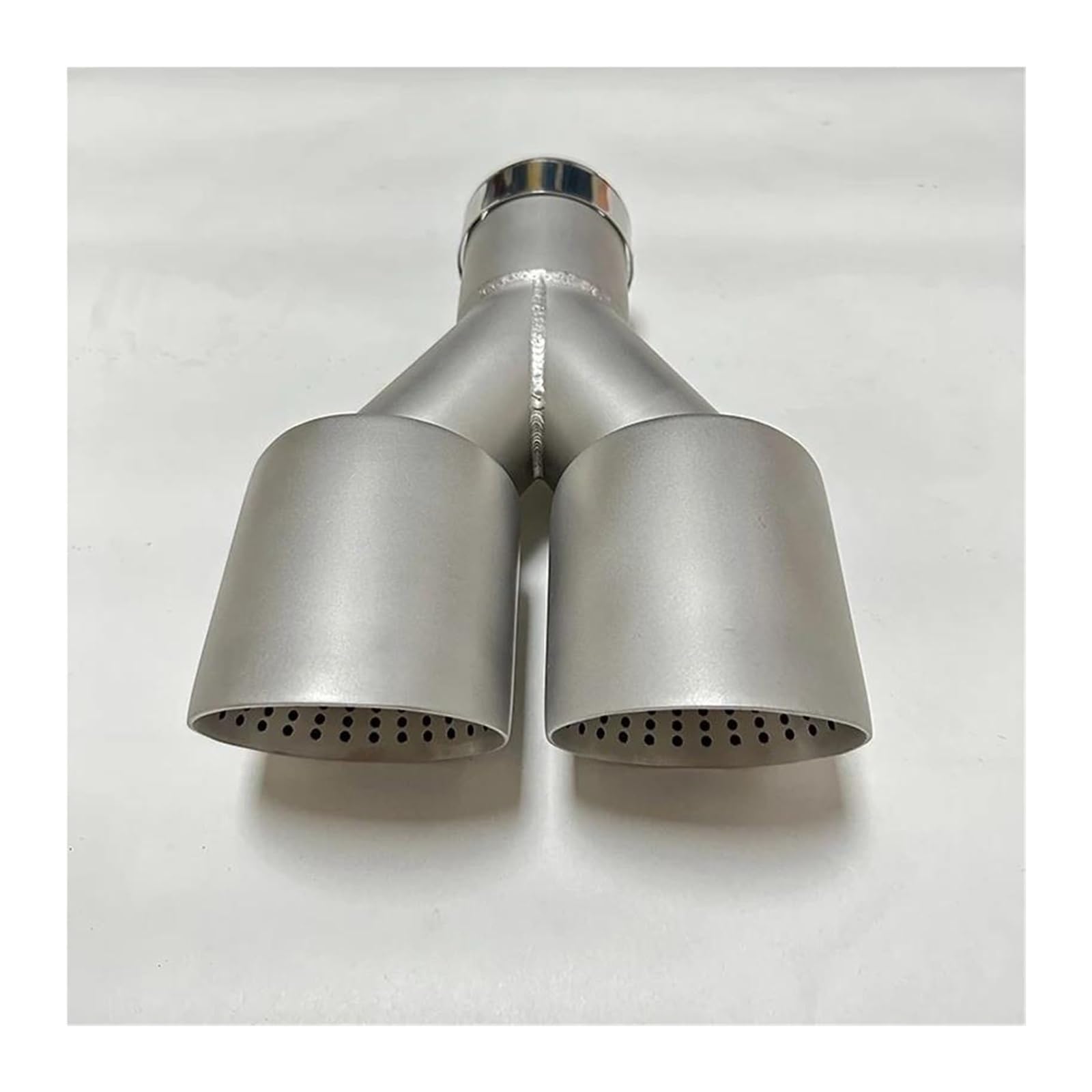 Endrohr Schalldämpfer Auto Auspuffrohr Edelstahl Sandgestrahlt Endschalldämpfer Y-Typ Doppelauslass Flush Großes Kaliber 1 Stück(54mm-89mm) von LAPPGNGFYA