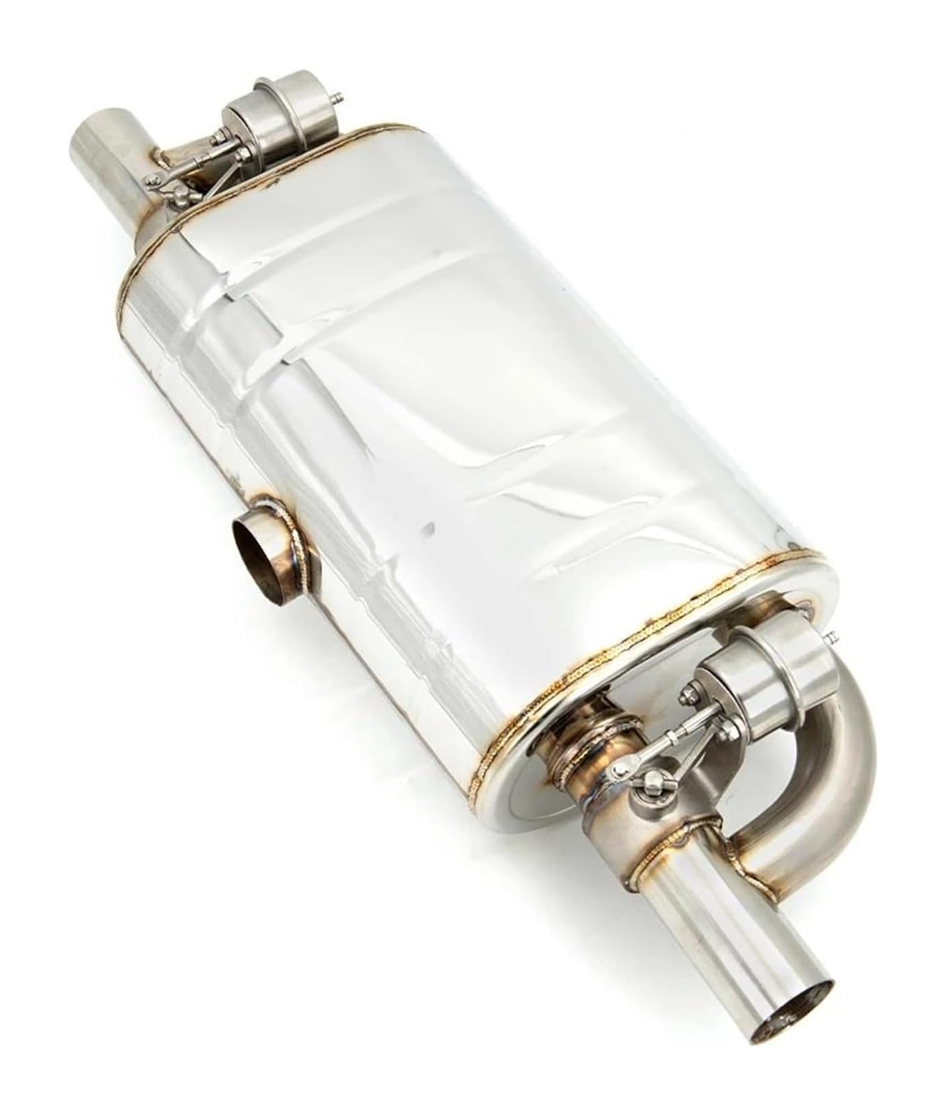 Endrohr Schalldämpfer Auto Auspuffrohr Elektrischer Schalldämpfer Mit Variablem Ventil Fernbedienungsknopf Edelstahl T-Form Eins Rein Zwei Raus(63MM Muffler only) von LAPPGNGFYA