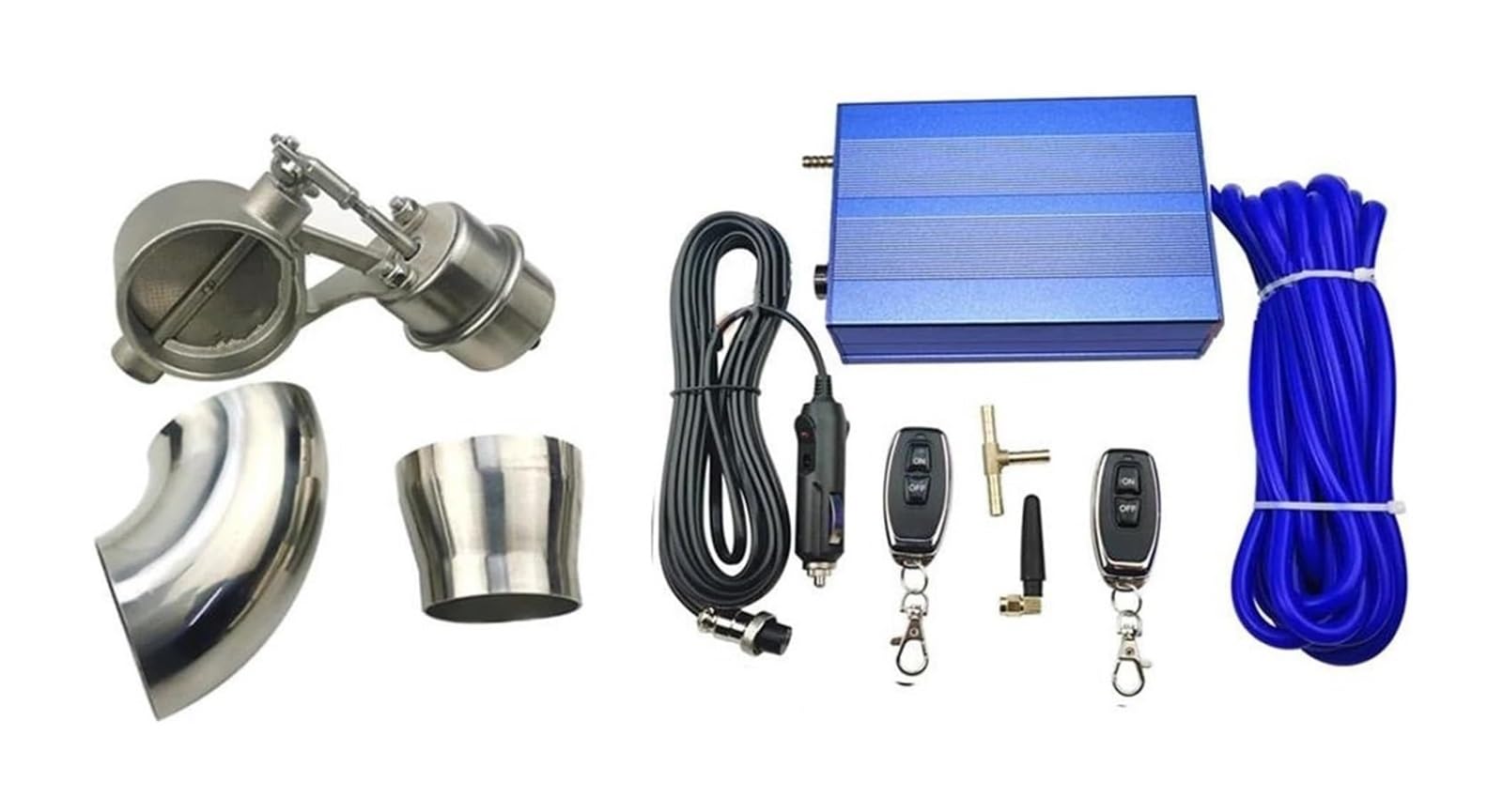 Endrohr Schalldämpfer Auto Auspuffrohr Regelventil Dämpfer Vakuumpumpe Controller Gerät Remote Kit Schalter Universal 51 63 76MM(51mm Kit A) von LAPPGNGFYA